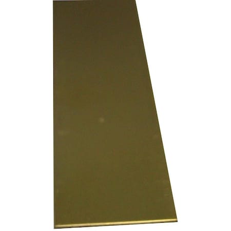 Decorative Flat Strip, 34 In W, 12 In L, 0064 In Thick, Brass